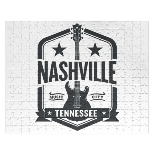 Nashville Music City Guitar Tennessee Jigsaw Puzzles