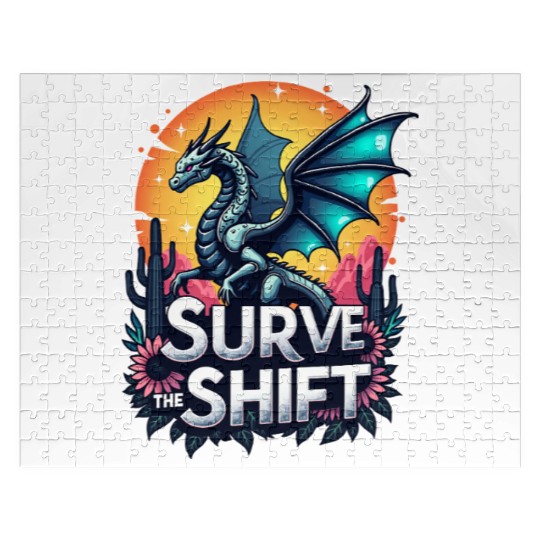 Survive the Shift Dragon Fantasy Art Jigsaw Puzzles