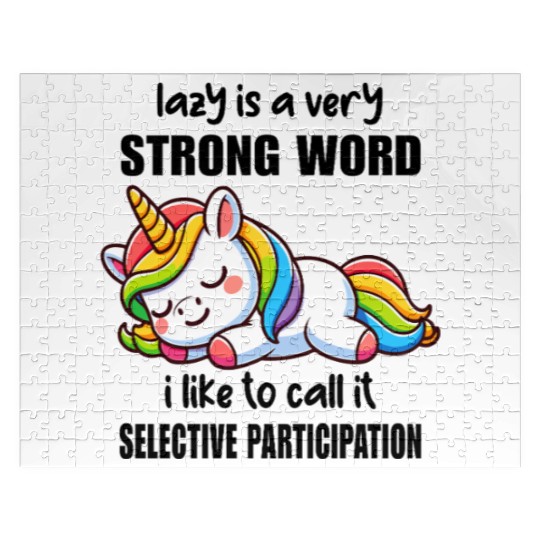 Sleepy Rainbow Unicorn Jigsaw Puzzles