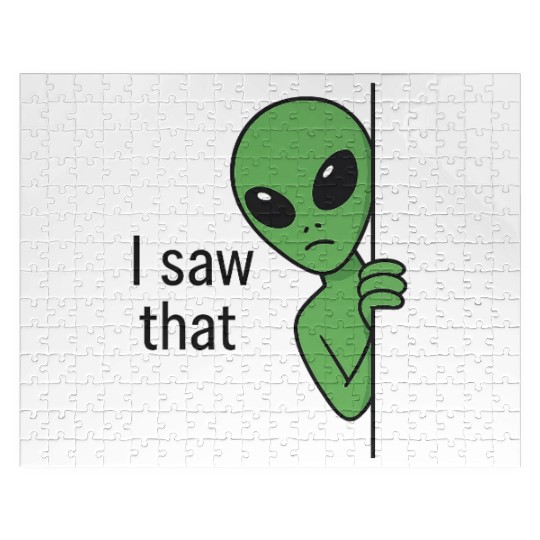 I Saw That Alien Meme Jigsaw Puzzles