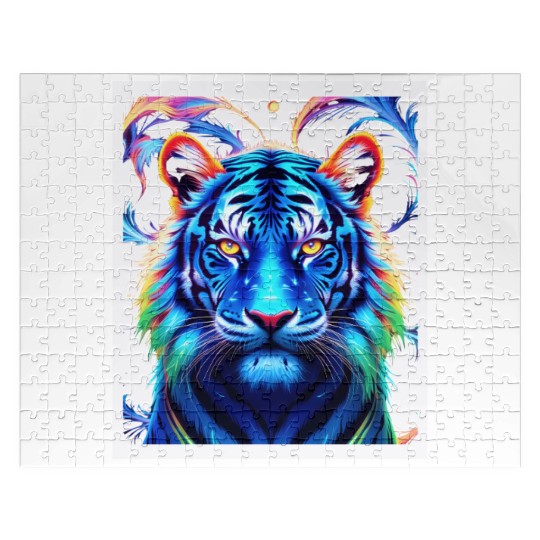Neon Jungle: Psychedelic Tiger Jigsaw Puzzles