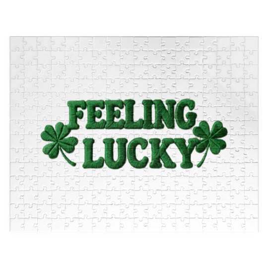 Feeling Lucky Shamrocks Clover Jigsaw Puzzles
