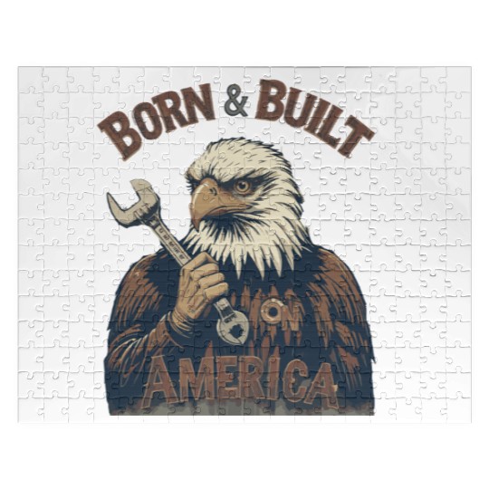 Born & Built in America Jigsaw Puzzles - Eagle Mechanic