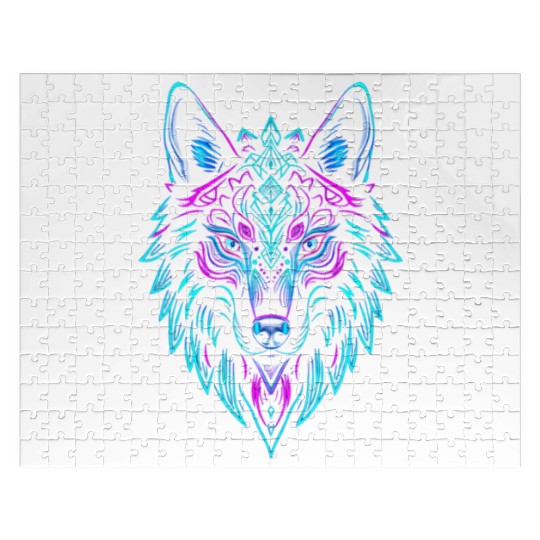wolf face Jigsaw Puzzles