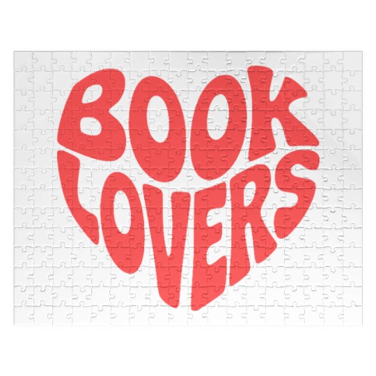 Book Lover in a heart shape Jigsaw Puzzles