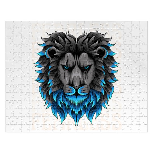 Black Blue Illustrative Fearless Jigsaw Puzzles