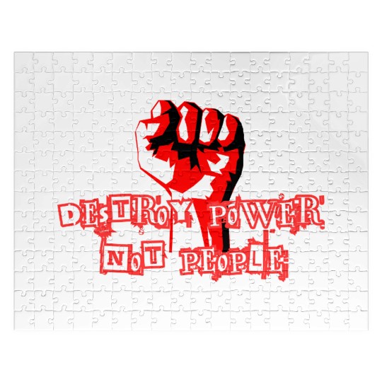 Anarchist Philosophy Destroy Power Jigsaw Puzzles