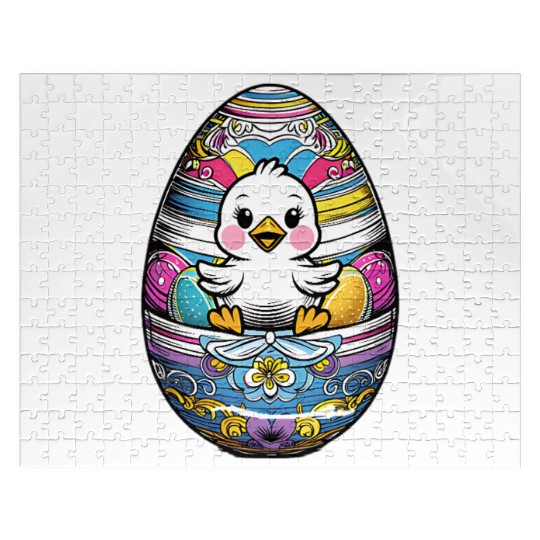 The Cute Easter egg Chick Jigsaw Puzzles