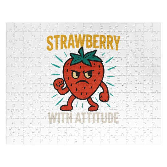 Strawberry With Attitude Bold & Juicy Street Style Jigsaw Puzzles