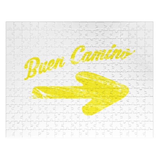 Way of St. James buen camino yellow arrow Jigsaw Puzzles