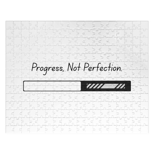 Progress Not Perfection – Growth Bar Design Jigsaw Puzzles