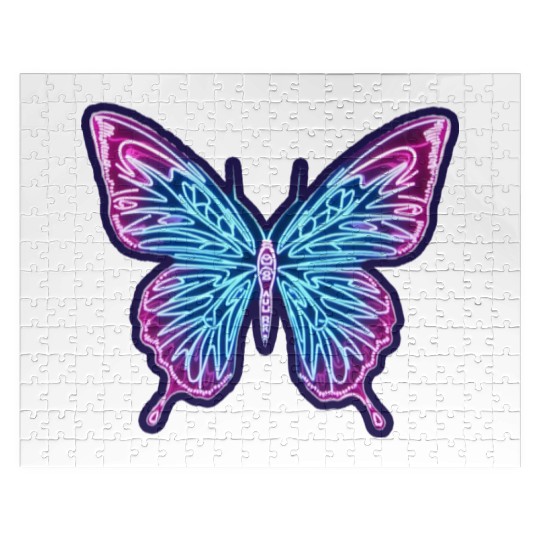 Neon Butterfly Jigsaw Puzzles