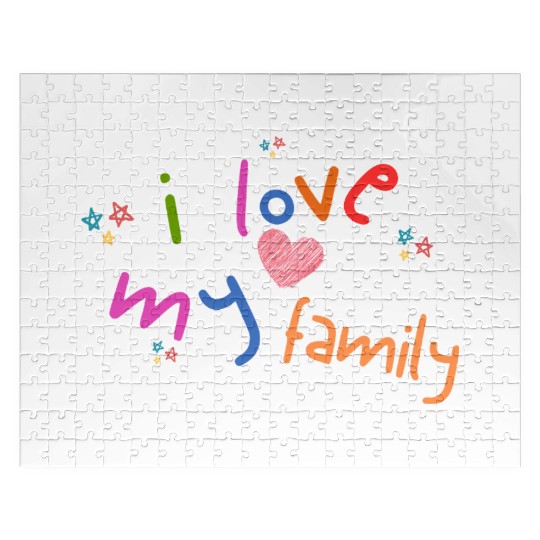 i love my family Jigsaw Puzzles
