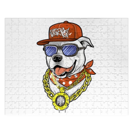 Cool Dog Graphic Unisex Ultra Cotton Jigsaw Puzzles - Perfect