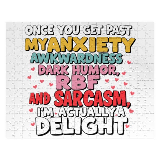 Once You Get Past My Anxiety Awkwardness Dark Jigsaw Puzzles