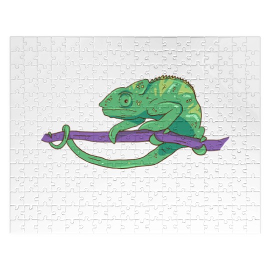 Adapt to Any Situation Chameleon Illustration Jigsaw Puzzles
