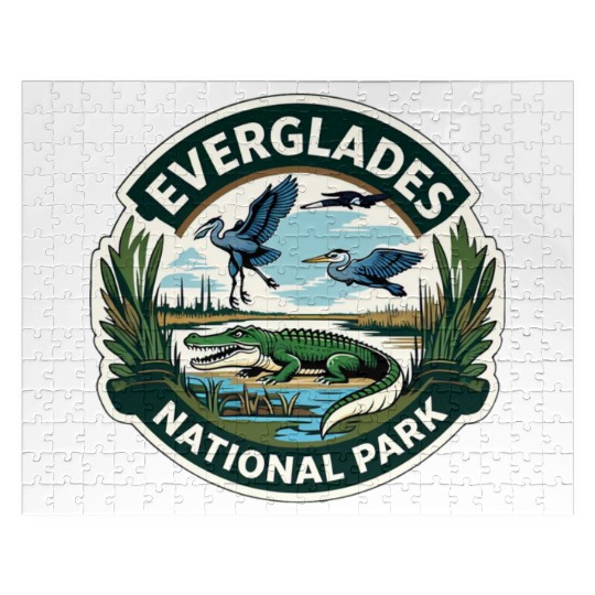 Everglades National Park Florida USA Logo Jigsaw Puzzles