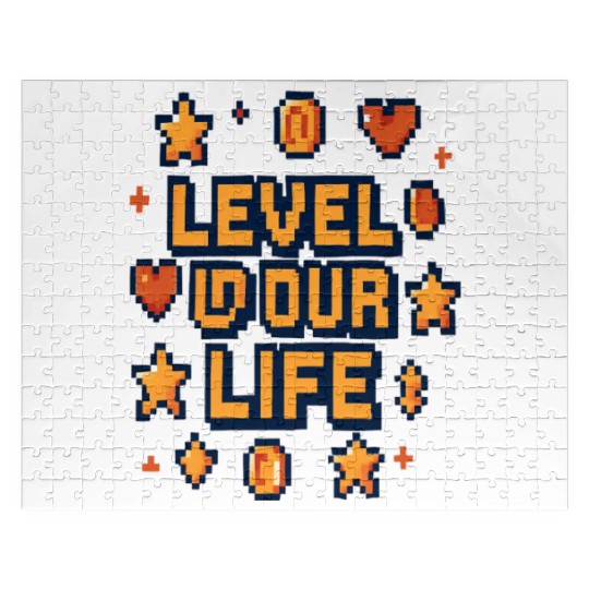 Level Up Your Life – Pixel Art Motivational Jigsaw Puzzles