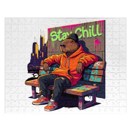 Capybara Stay Chill Jigsaw Puzzles