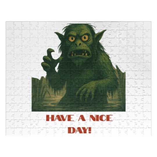 Have a Nice Day – Funny Monster Swamp Art Jigsaw Puzzles
