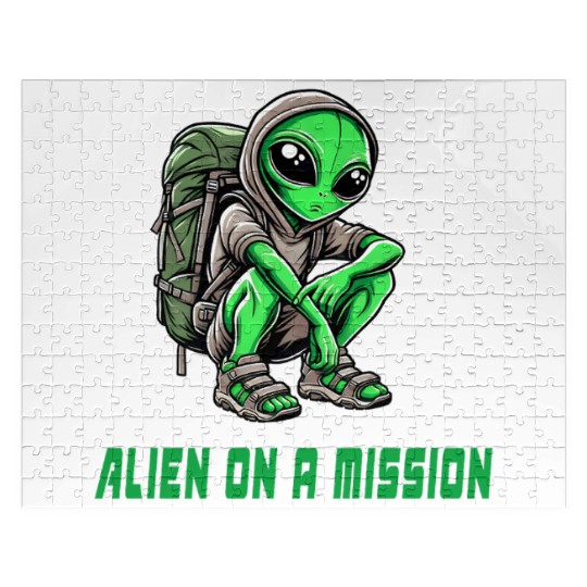 Alien On Mission Jigsaw Puzzles