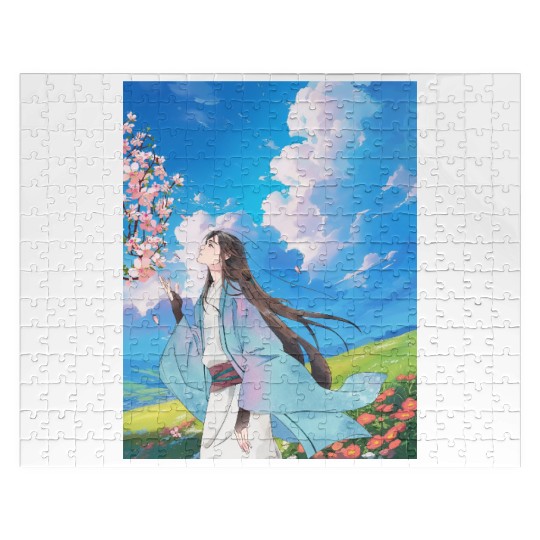Serene Blossom Anime Aesthetic Jigsaw Puzzles
