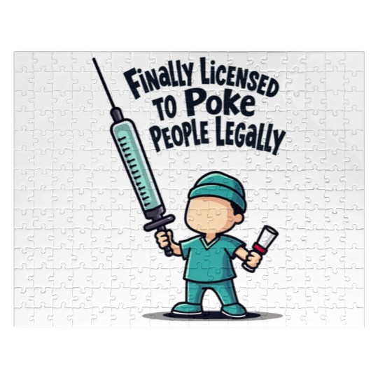 Finally licensed to poke people legally Jigsaw Puzzles