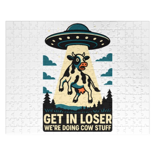 Get in Loser, We’re Doing Cow Stuf Jigsaw Puzzles