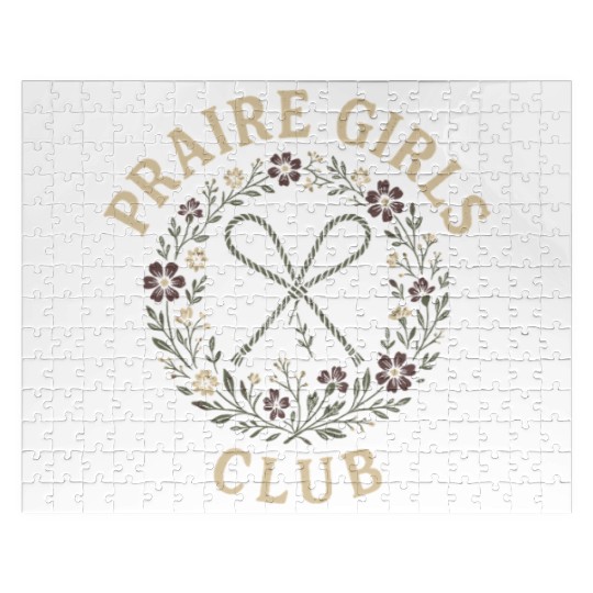 Soft Cowgirl Floral Rodeo Western Aesthetic Horse Jigsaw Puzzles