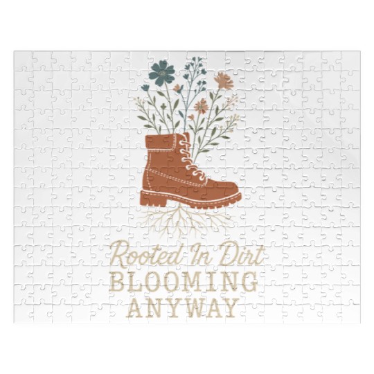 Soft Cowgirl Floral Rodeo Western Aesthetic Horse Jigsaw Puzzles