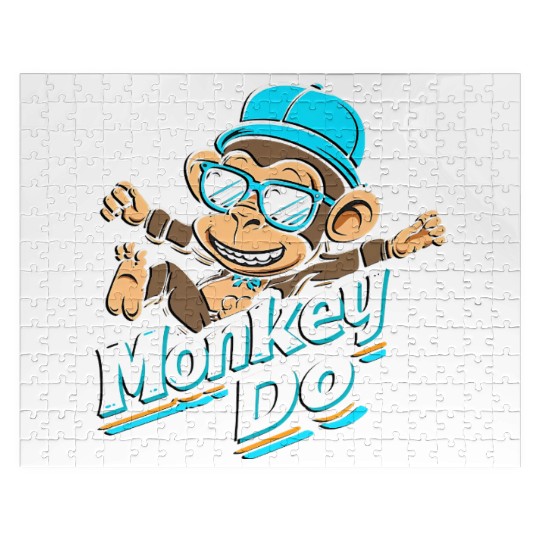 Cool Monkey Do – Fun Cartoon Streetwear Design Jigsaw Puzzles