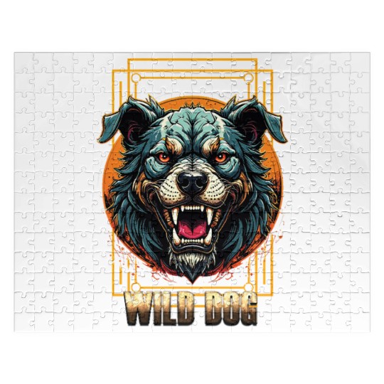 Wild Dog Jigsaw Puzzles – Fierce Beast Graphic Jigsaw Puzzles for Street