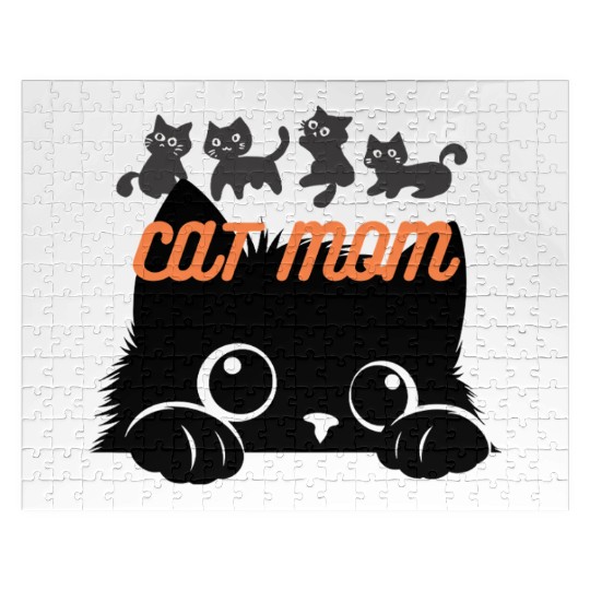 cat mom Jigsaw Puzzles