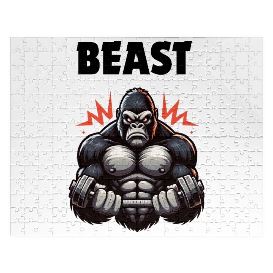 Beast Gym Gorilla – High Contrast Jigsaw Puzzles"