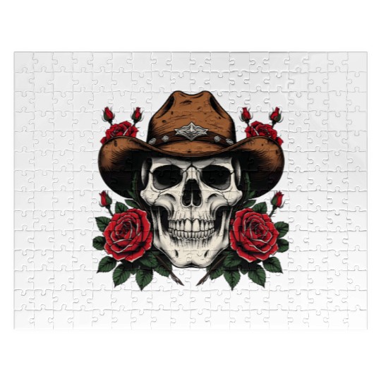 Cowgirl Spirit: Skull & Roses Jigsaw Puzzles