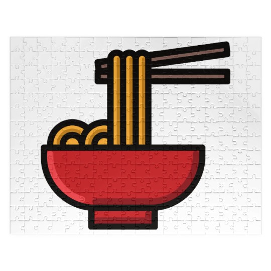 Cute Ramen Bowl with Chopsticks | Japanese Noodles Jigsaw Puzzles