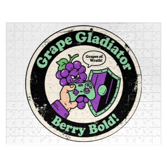Grape Gladiator Berry Bold Gamer Jigsaw Puzzles