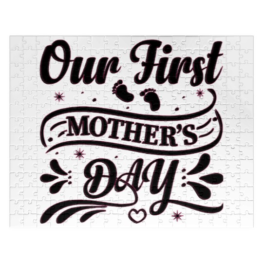 Our First Mother's Day – Footprint Decorative Art Jigsaw Puzzles