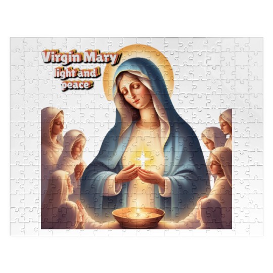 Virgin Mary, light and peace Jigsaw Puzzles