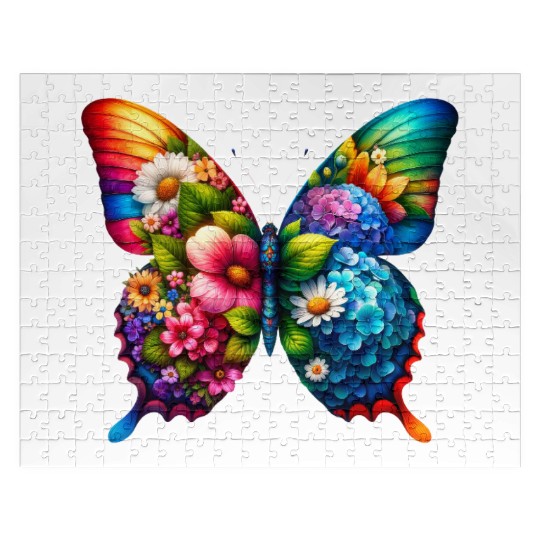 Colorful Butterfly Nature Inspired Summer Vibes Jigsaw Puzzles