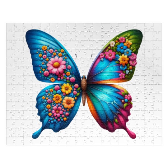 Colorful Butterfly Nature Inspired Summer Vibes Jigsaw Puzzles