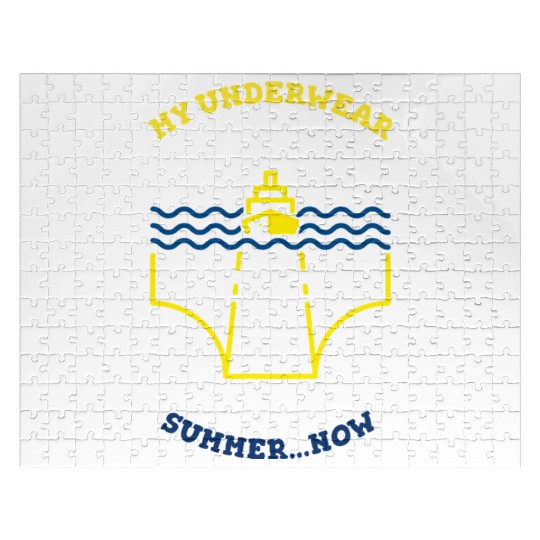 Funny Ship Underwear Summer Teez Jigsaw Puzzles
