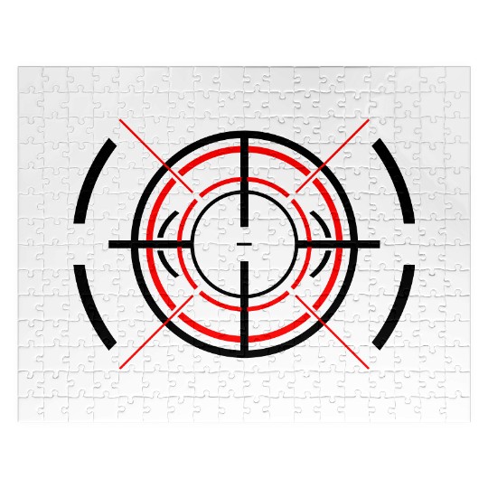 Futuristic Fighter Jet Crosshair Jigsaw Puzzles