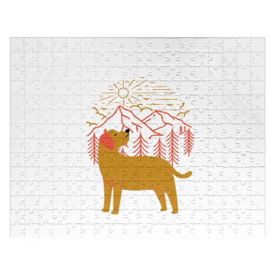 Trails and tail Wags Labrador Retriever Jigsaw Puzzles
