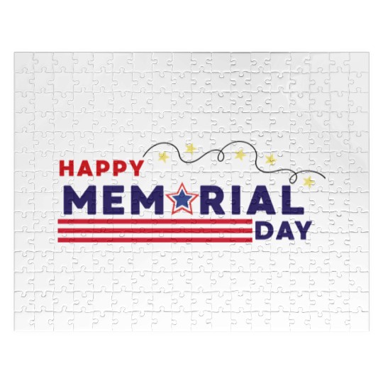 Happy Memorial Day – USA Star & Stripes Design Jigsaw Puzzles