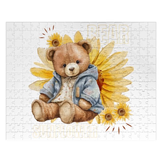 Bear and Sunflower Jigsaw Puzzles
