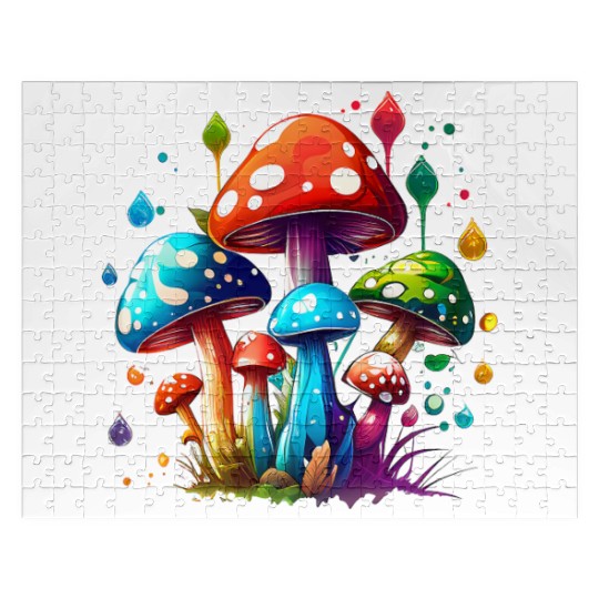 Nature's Psychedelic Mushrooms Jigsaw Puzzles