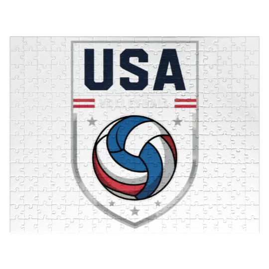 USA Volleyball Emblem Design Jigsaw Puzzles