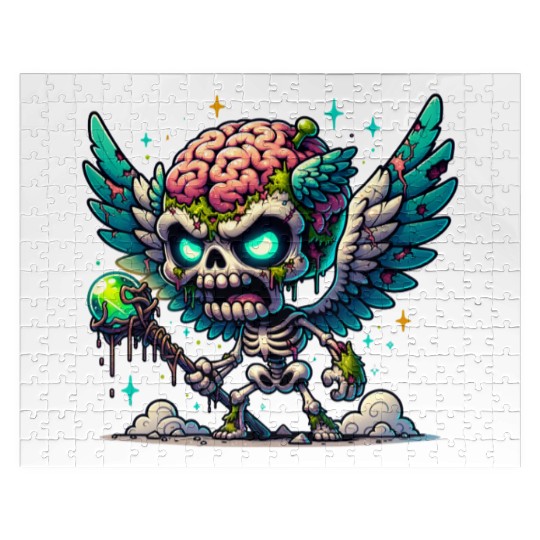 Undead Spellcaster – Mystic Skeleton Sorcerer Jigsaw Puzzles