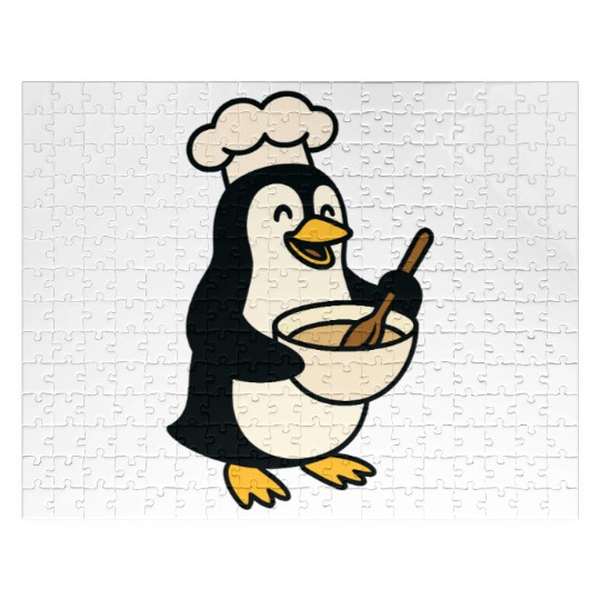 Adorable Cooking Penguin Chef Jigsaw Puzzles